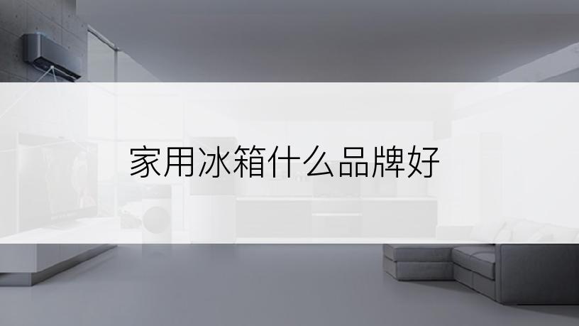 家用冰箱什么品牌好