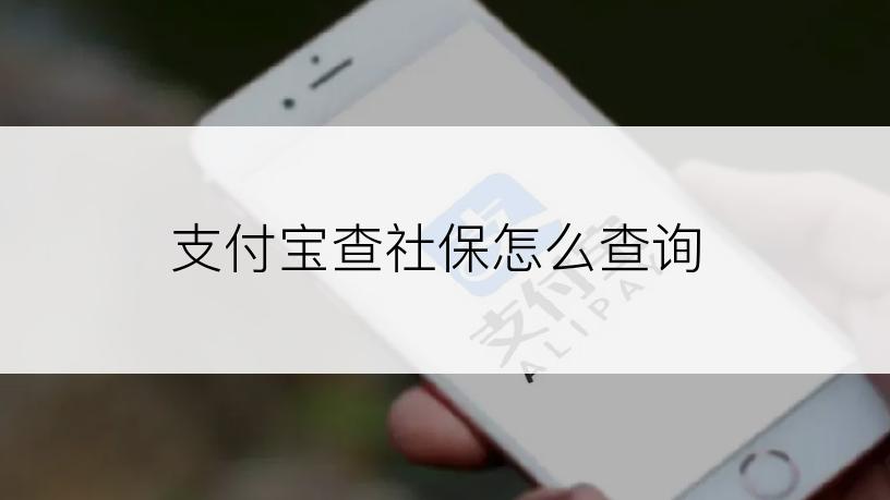 支付宝查社保怎么查询