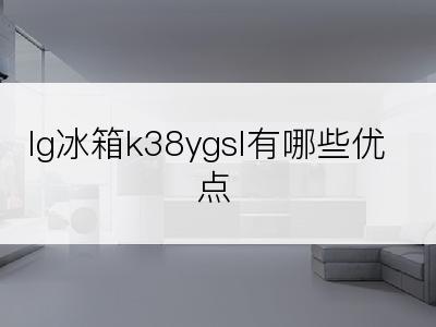 lg冰箱k38ygsl有哪些优点