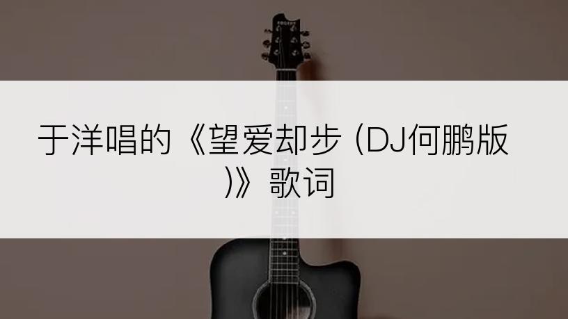 于洋唱的《望爱却步 (DJ何鹏版)》歌词