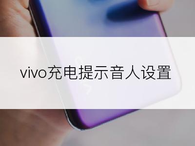 vivo充电提示音人设置