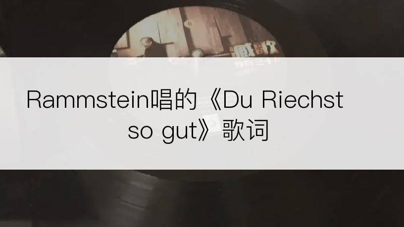 Rammstein唱的《Du Riechst so gut》歌词