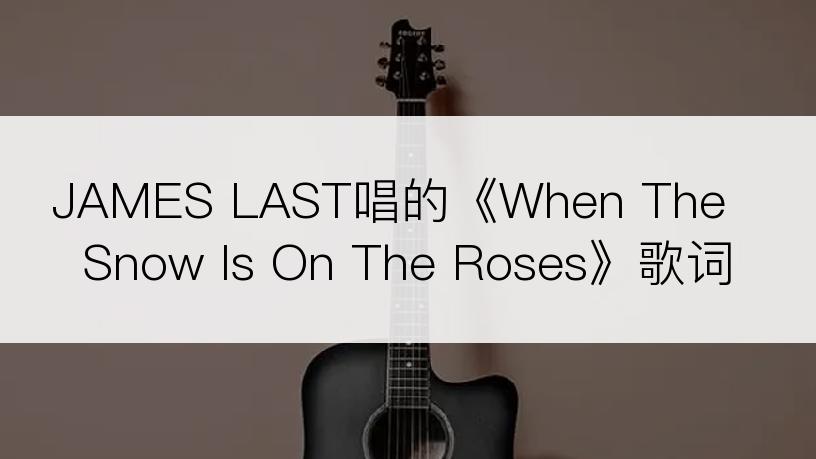 JAMES LAST唱的《When The Snow Is On The Roses》歌词