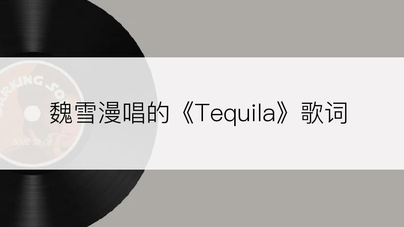 魏雪漫唱的《Tequila》歌词