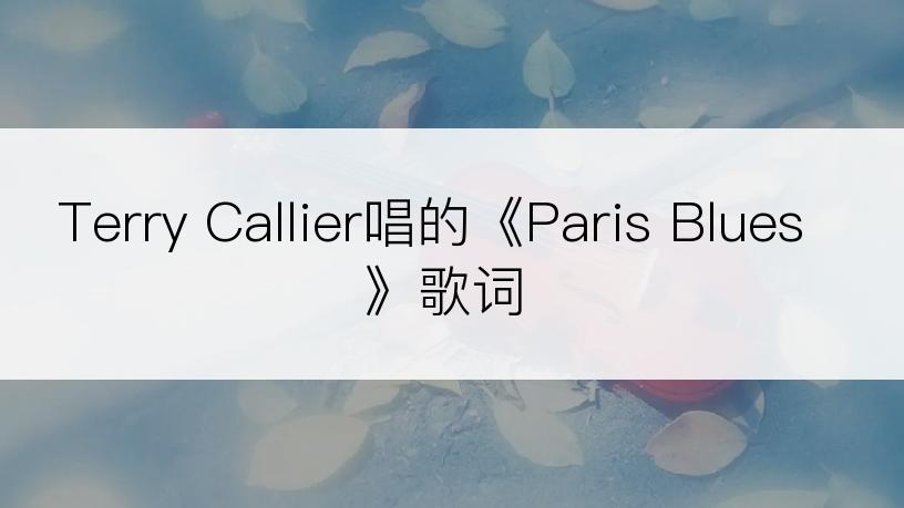 Terry Callier唱的《Paris Blues》歌词