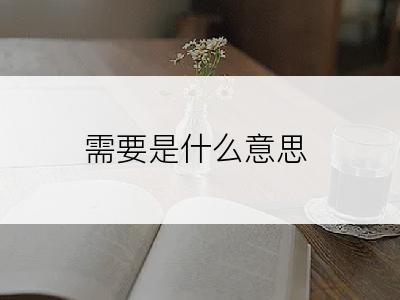 需要是什么意思