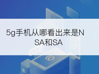 5g手机从哪看出来是NSA和SA