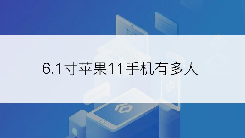 6.1寸苹果11手机有多大