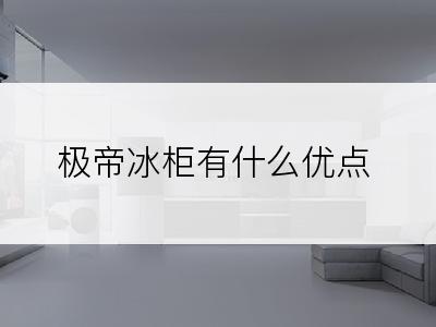 极帝冰柜有什么优点