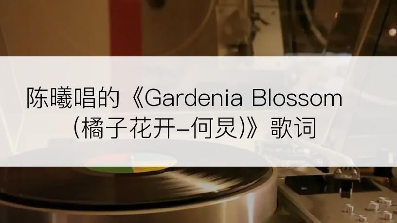 陈曦唱的《Gardenia Blossom (橘子花开-何炅)》歌词