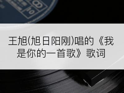 王旭(旭日阳刚)唱的《我是你的一首歌》歌词