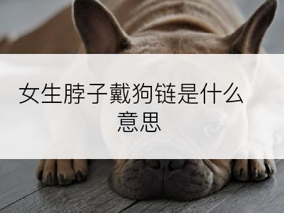 女生脖子戴狗链是什么意思