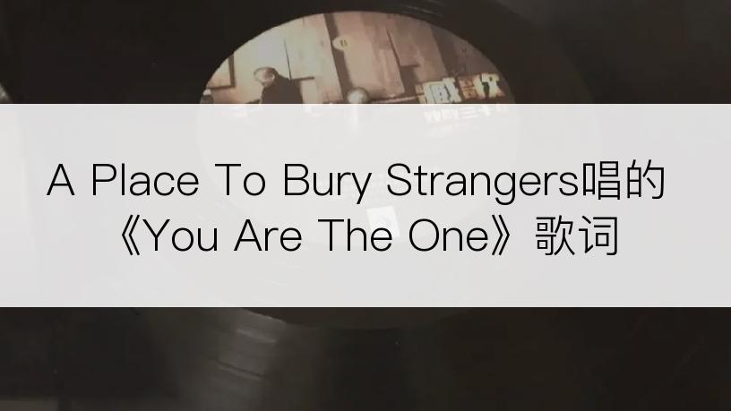 A Place To Bury Strangers唱的《You Are The One》歌词