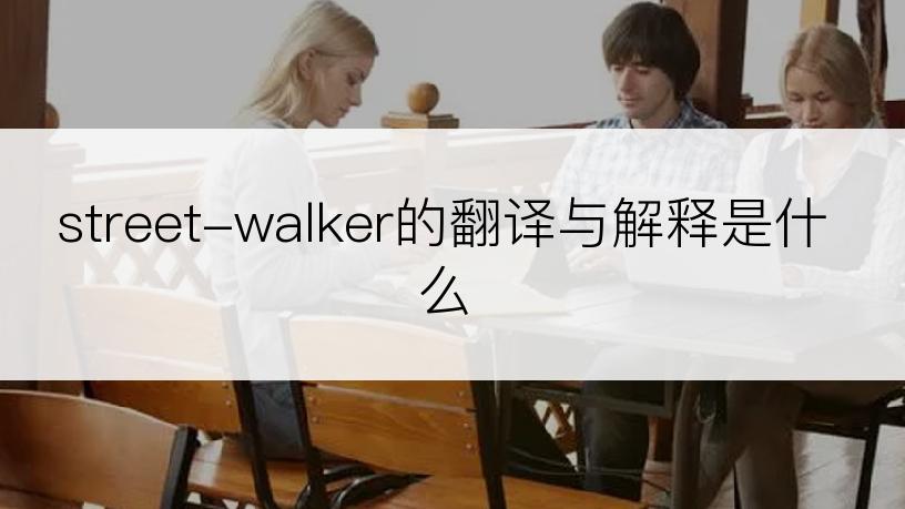 street-walker的翻译与解释是什么