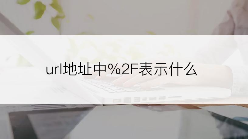 url地址中%2F表示什么