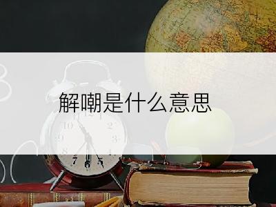 解嘲是什么意思