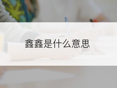 鑫鑫是什么意思