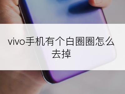 vivo手机有个白圈圈怎么去掉