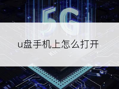 u盘手机上怎么打开