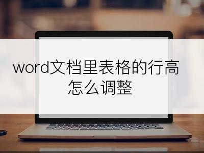 word文档里表格的行高怎么调整