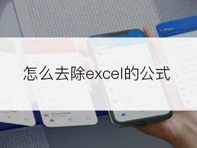 怎么去除excel的公式