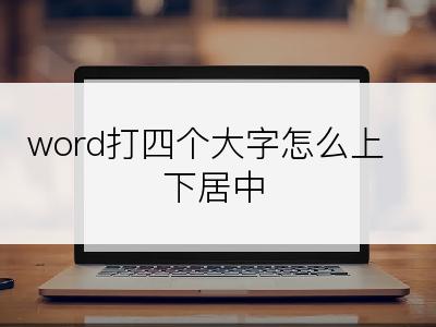 word打四个大字怎么上下居中